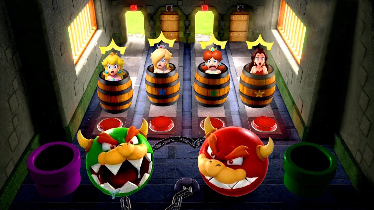 Mario Party Superstars - Mermaid Princess Chaos! Peach vs Rosalina vs Daisy vs Pauline (Master CPU)