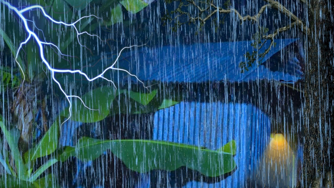 🔴 Heavy Rain & Thunder Sounds on a Metal Roof for Deep Sleep | Relaxing Rain Ambience​.