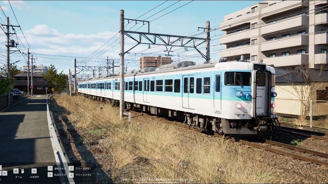 [UE5] 走る列車カメラテスト RunningTrain-sim camera test