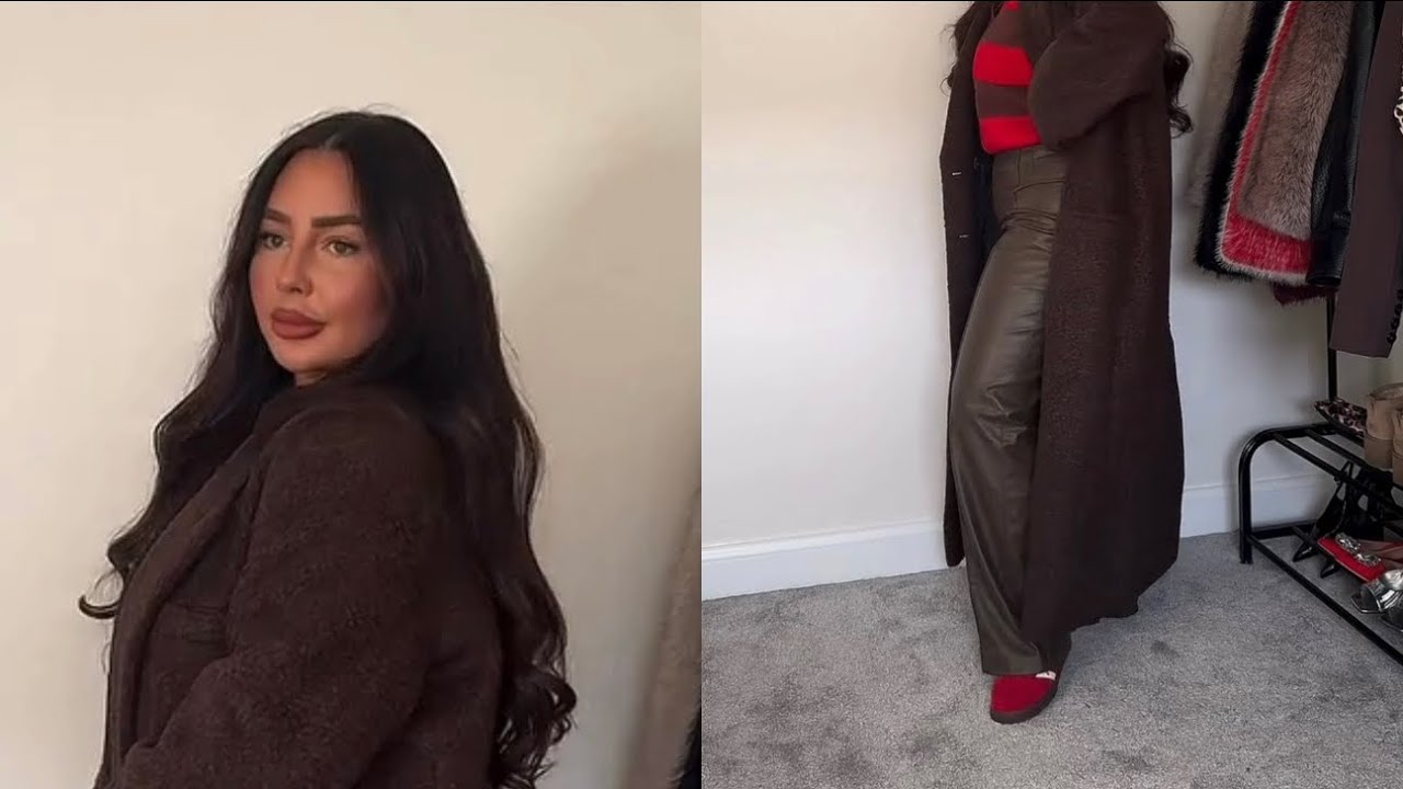 Try on haul Going out For brunch | Zara Browm Leather pants & FC Striped T-Shirt + Accessories 