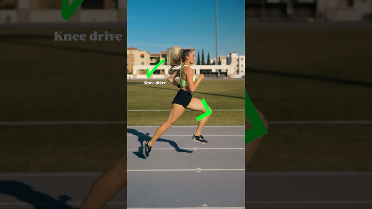 Knee drive while running! #runningtips ❌✅