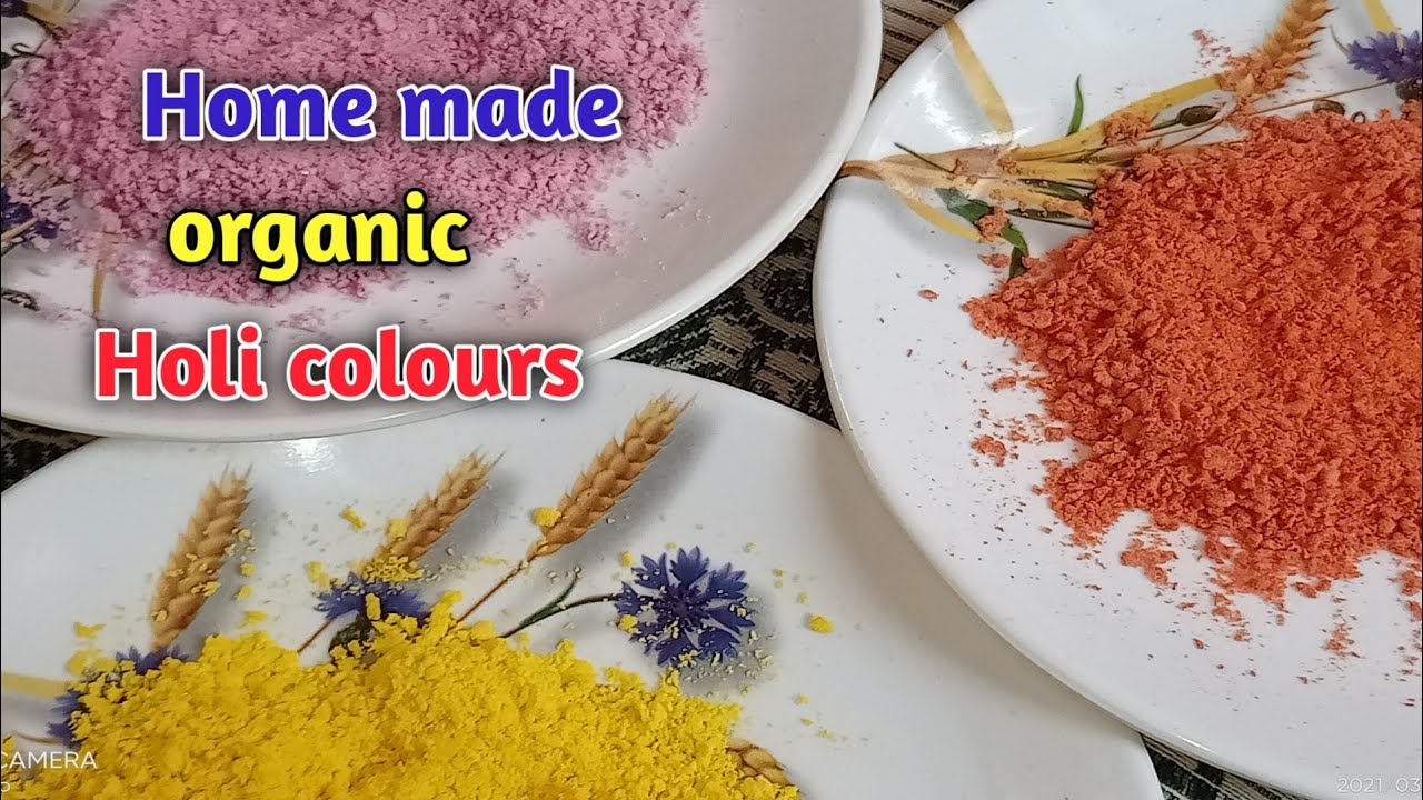 Home made organic holi colours in telugu|DIY holi colours |blessy bangaram