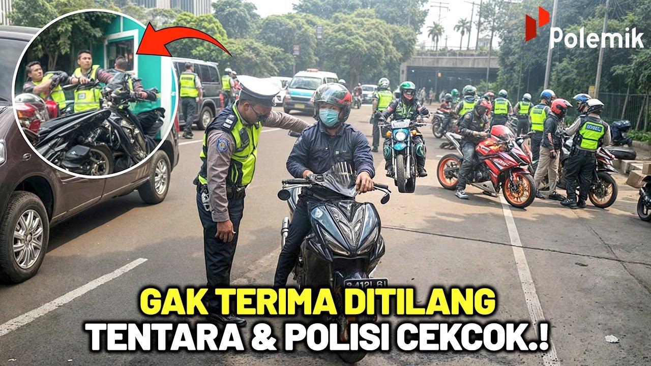 BERUJUNG COPOT JABATAN! Polisi Nekad Tilang TNI dan Endingnya Bikin Nyesel