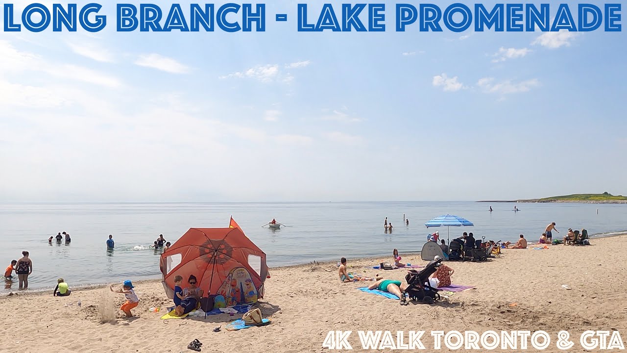 Long Branch, Etobicoke - Marie Curtis Park - Lake Promenade: 4K Slow Walk Toronto, Ontario, Canada