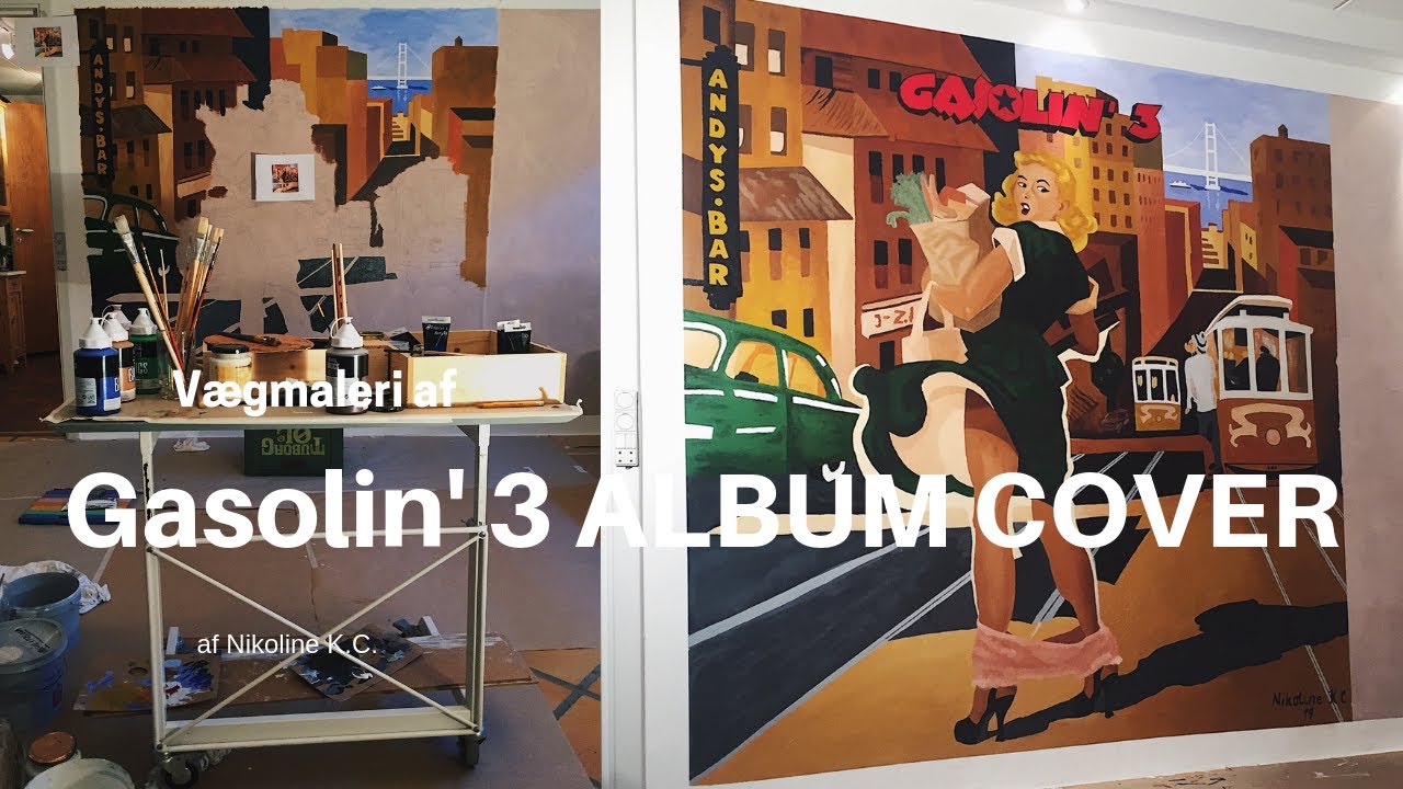 Vægmaleri af GASOLIN' 3 Album Cover | TIMELAPSE | Nikoline Carstensen