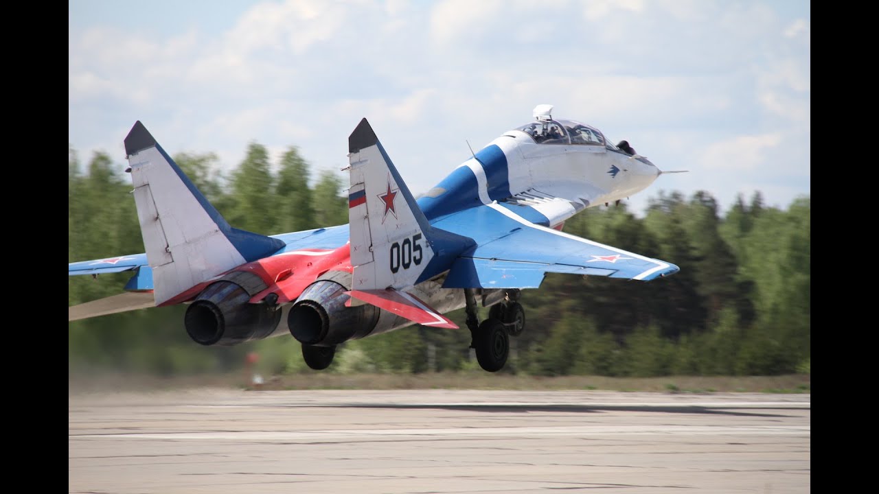 MiG-29 flight, 9G and cockpit view, sunny weather, incl. photos