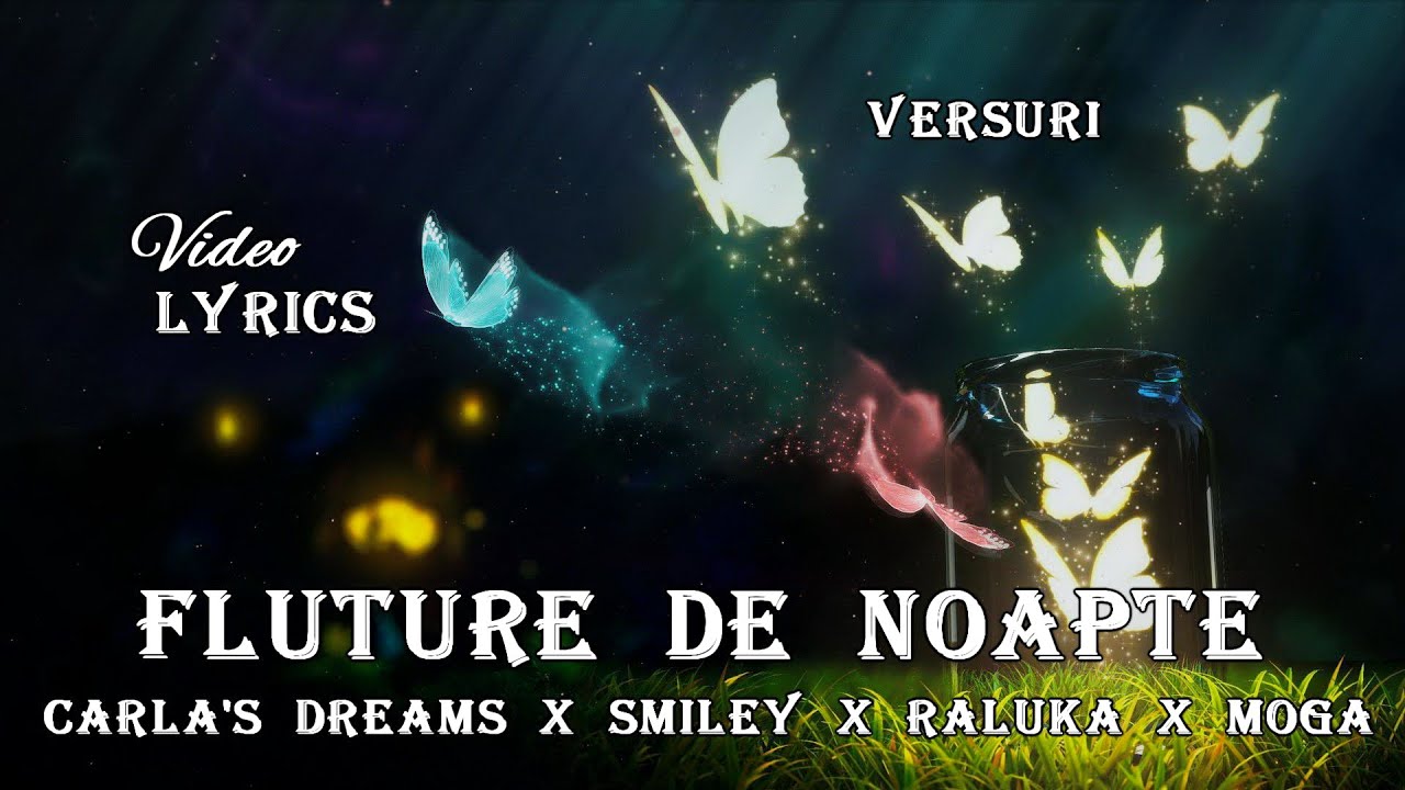 Carla's Dreams x Smiley x Raluka x Moga - Fluture De Noapte 🦋 (Versuri | Lyrics) 💜