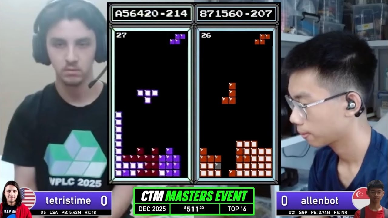 CLUTCH FINISH!! TetrisTime, Allenbot | Top 16 | December 2025 | Classic Tetris Monthly
