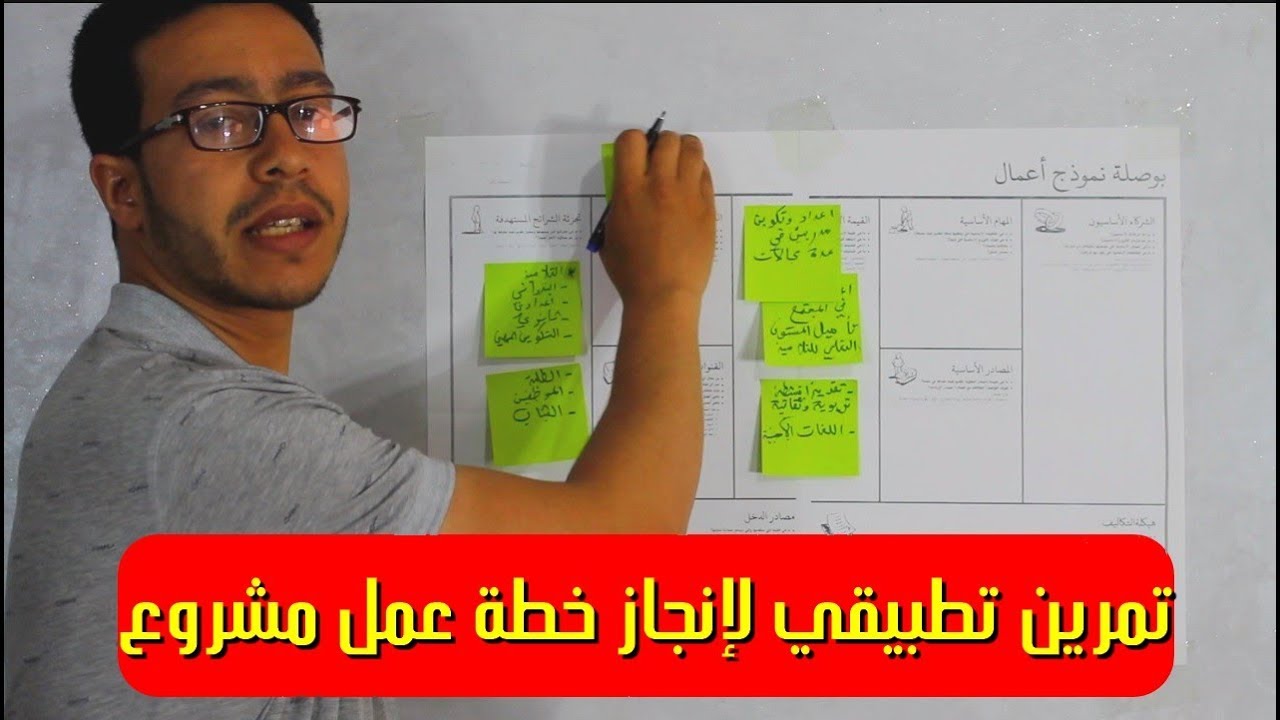 تمرين تطبيقي لخطة عمل مشروع بشكل مبسط