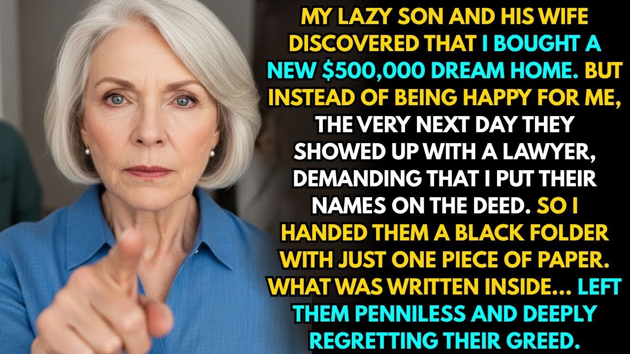 My Lazy Son and His Wife Found Out I Bought A House. Instead Of Being Happy, They Came To Demand...