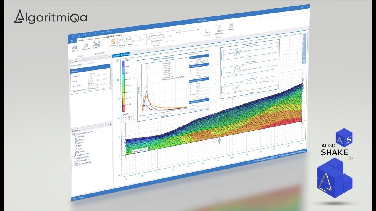 AlgoShake2D - Software agli elementi finiti per analisi di risposta sismica locale 2D