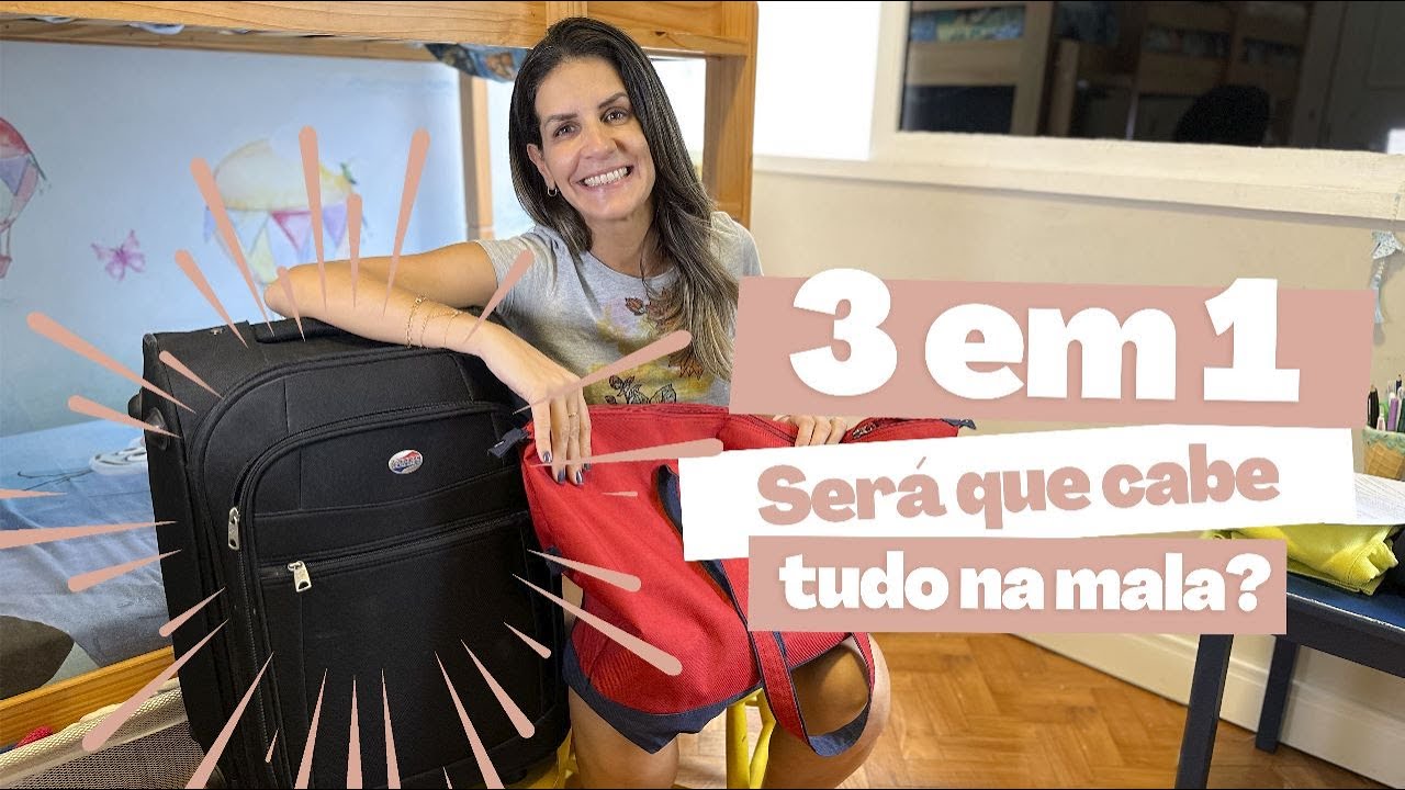 Como viajar com 3 crianças levando só 1 mala de mão? Sim é possível e vou te mostrar como consegui