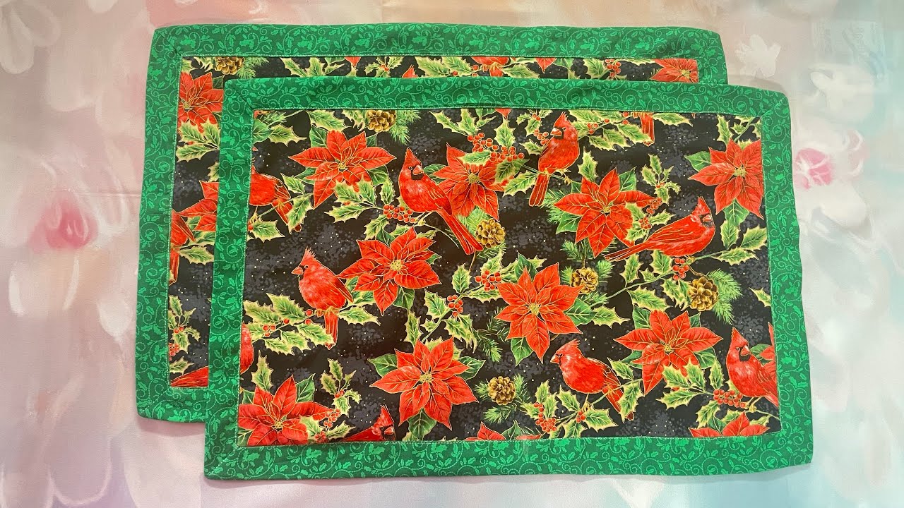 How to Make a Self Binding Placemat/ Fast and Easy Binding Tutorial#howto #diy #Handicraft93