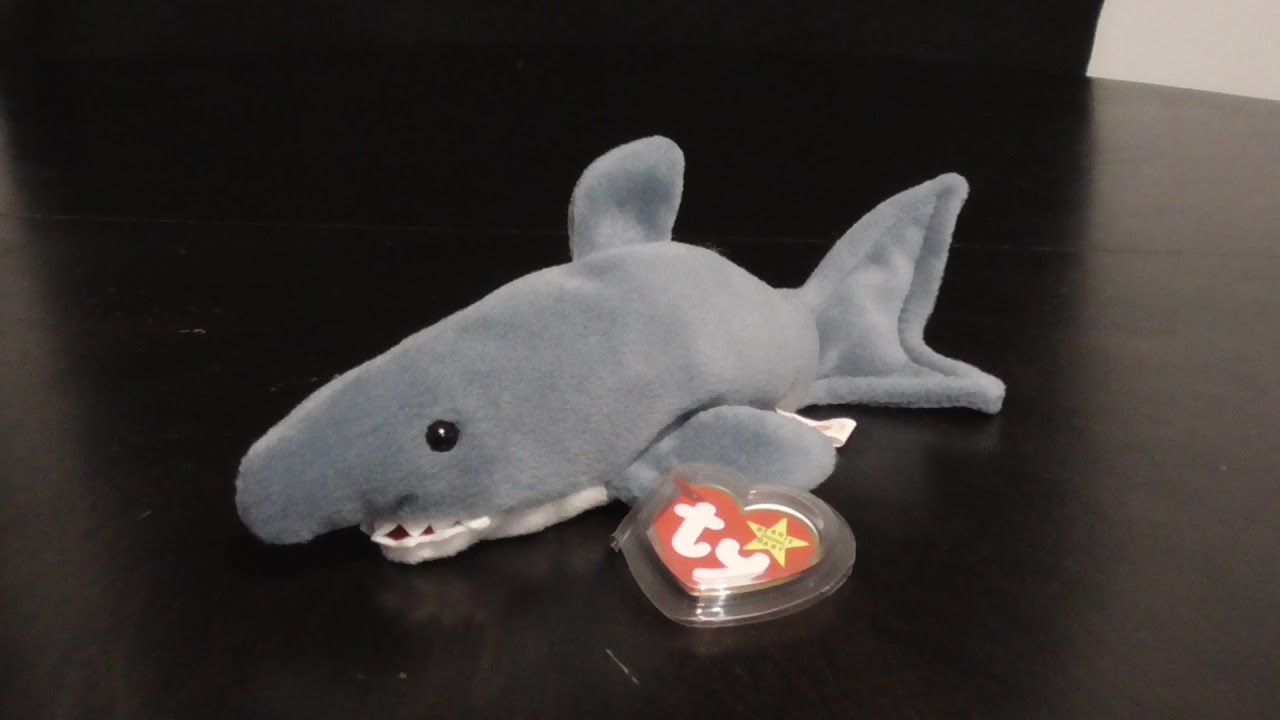 TY BEANIE BABIES 1997 CRUHCH THE SHARK PLUSH REVIEW