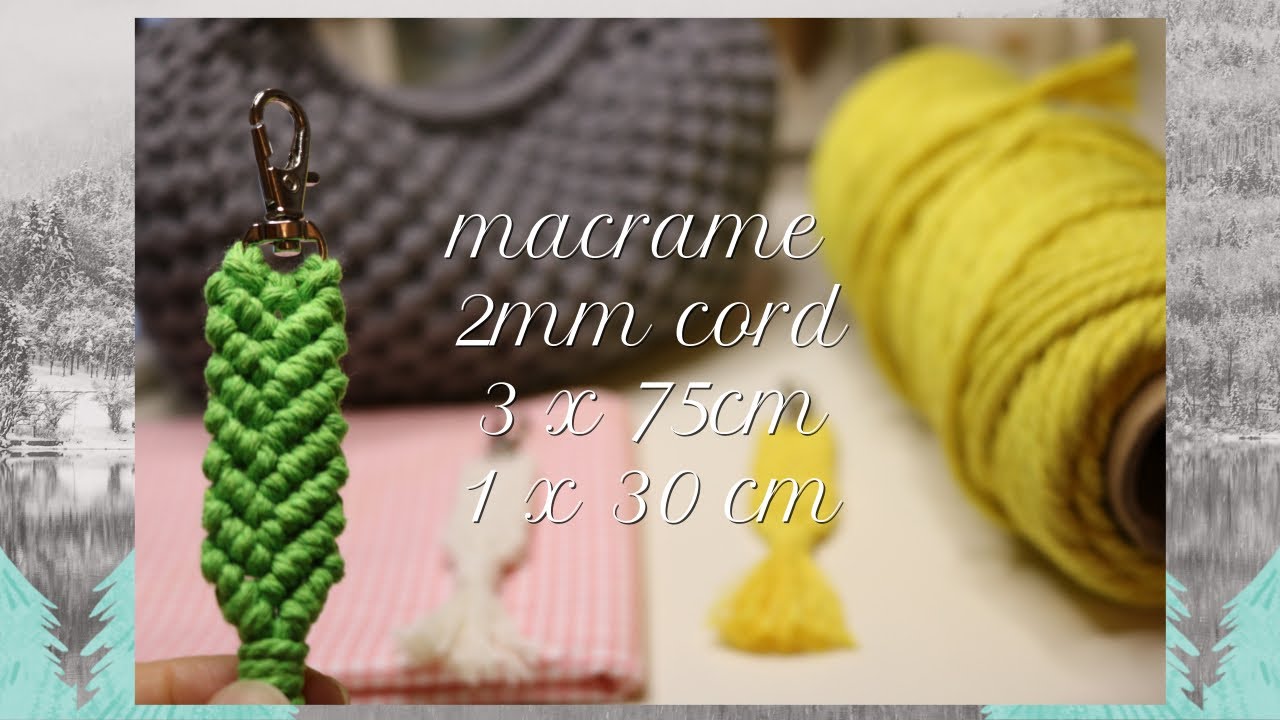 DIY Macrame keychain for beginners.