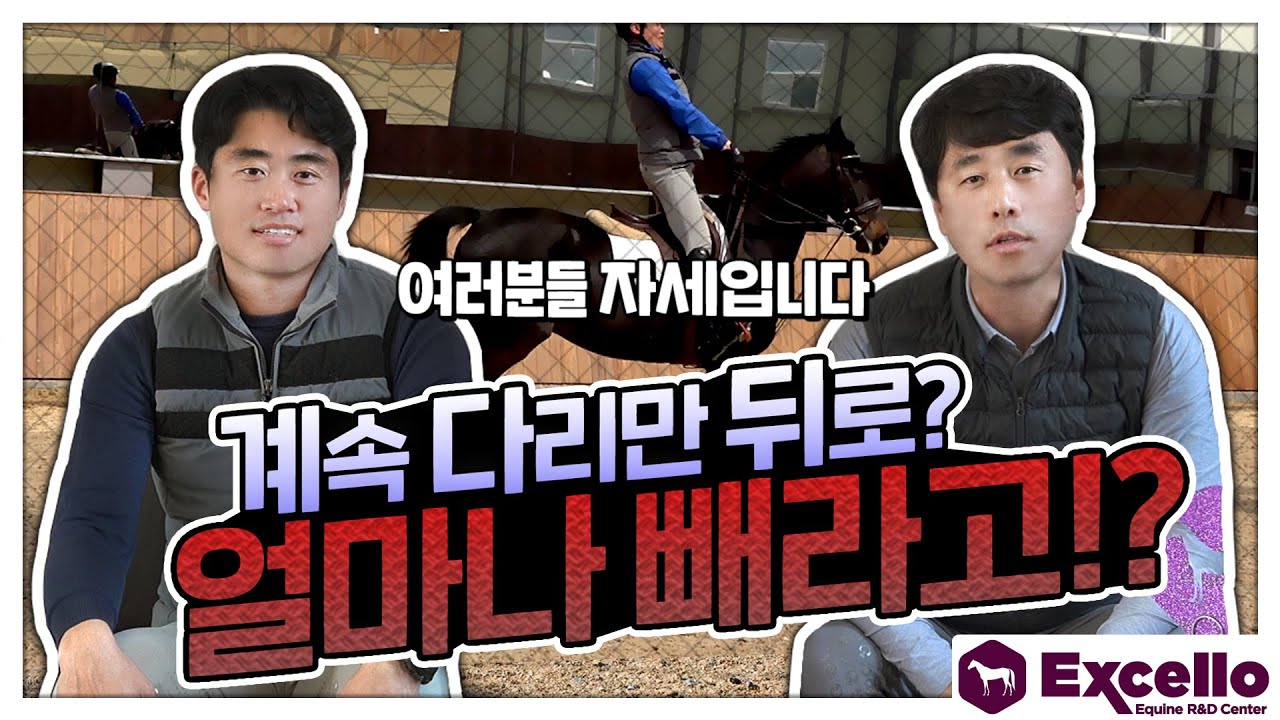 계속 다리만 뒤로? 얼마나 빼라고? 구보 속보 평보 잘하기 위한 다리 자세 [엑셀로 승마 꿀팁] 제2화