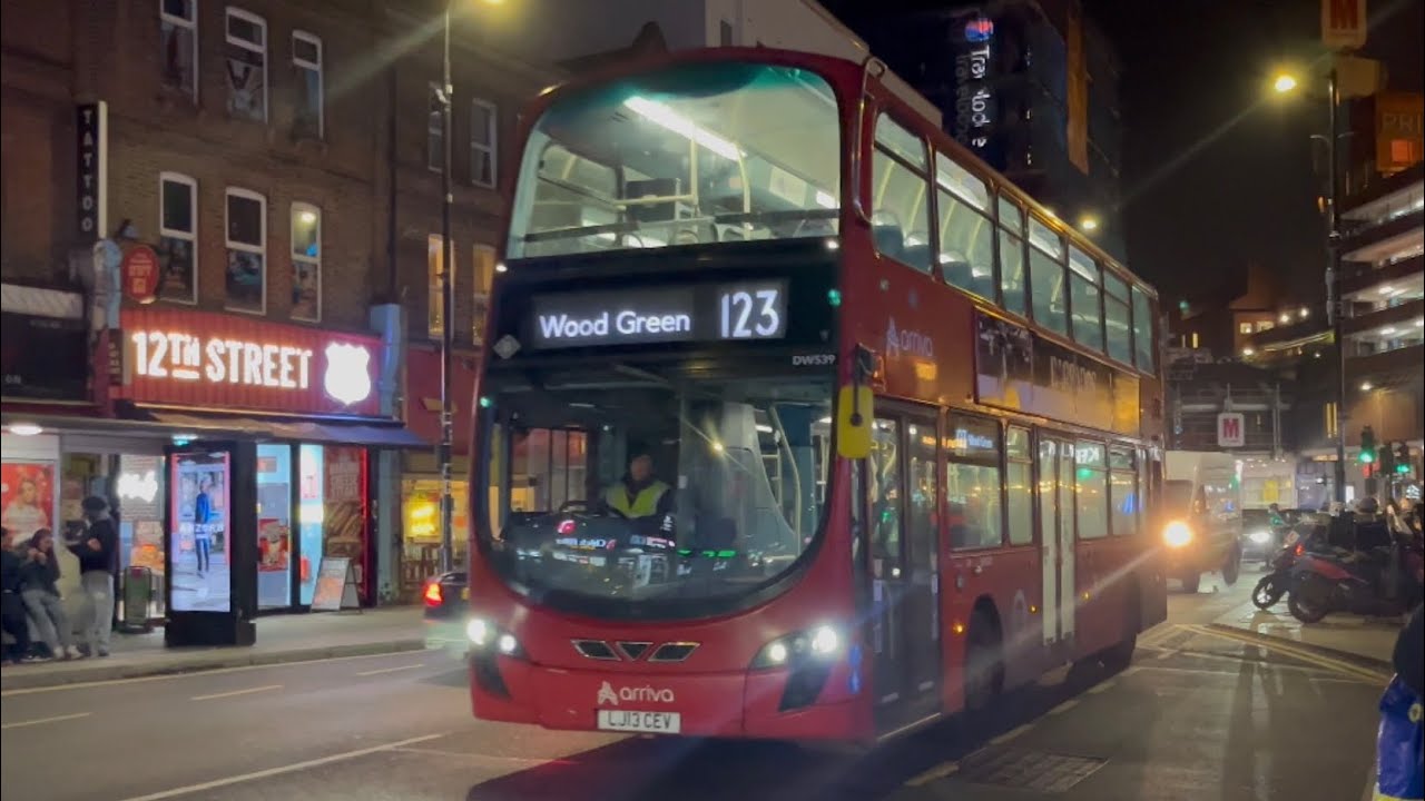 *LAST DAY with Arriva* Journey on 123 Volvo Wright Eclipse Gemini 2 Arriva London DW539 LJ13 CEV