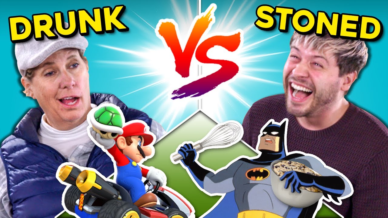 Drunk People Vs. Stoners Challenge (Mario Kart, IKEA, Building, Riddles)