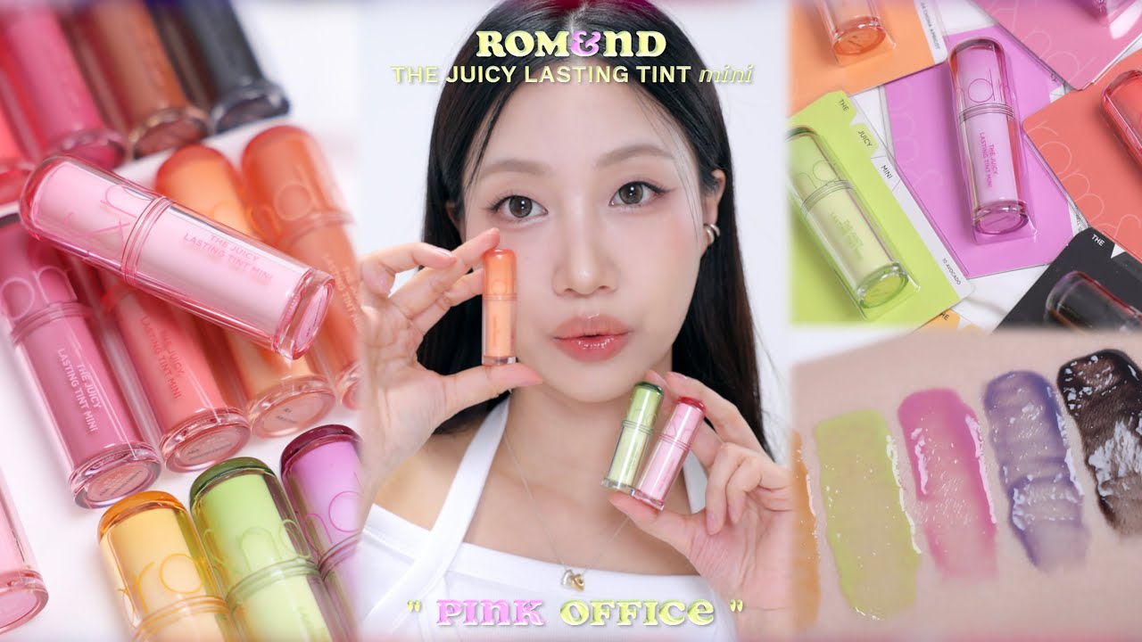 헙 귀여워…🫢 롬앤 더 쥬시 래스팅 틴트 미니 #성수쥬시 립스코 + 롬앤 핑크오피스 200% 즐기기  |  민스코 Minsco