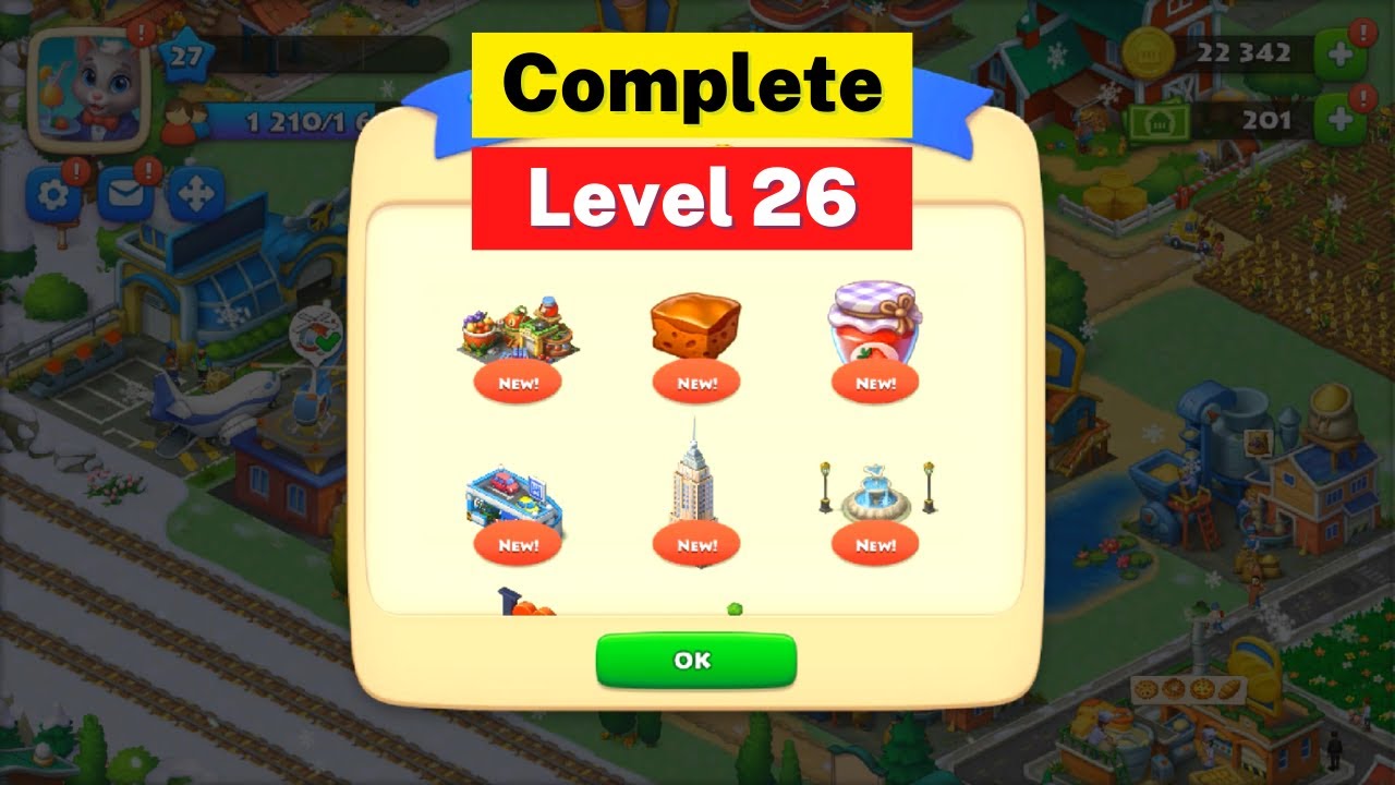 Township Level 26 Gameplay | How to Complete Township Level 26 | Township Level up 26