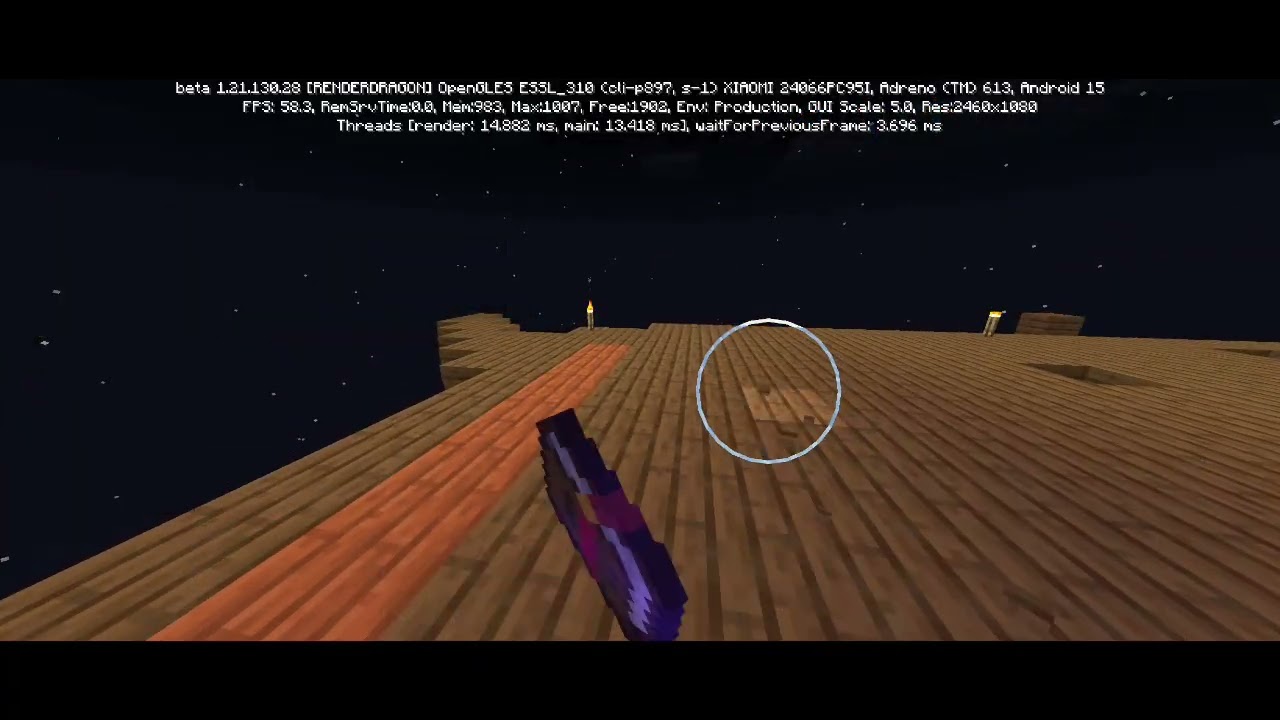 Playing Minecraft survival in sm server (I forgot the name I think lifeboat) 