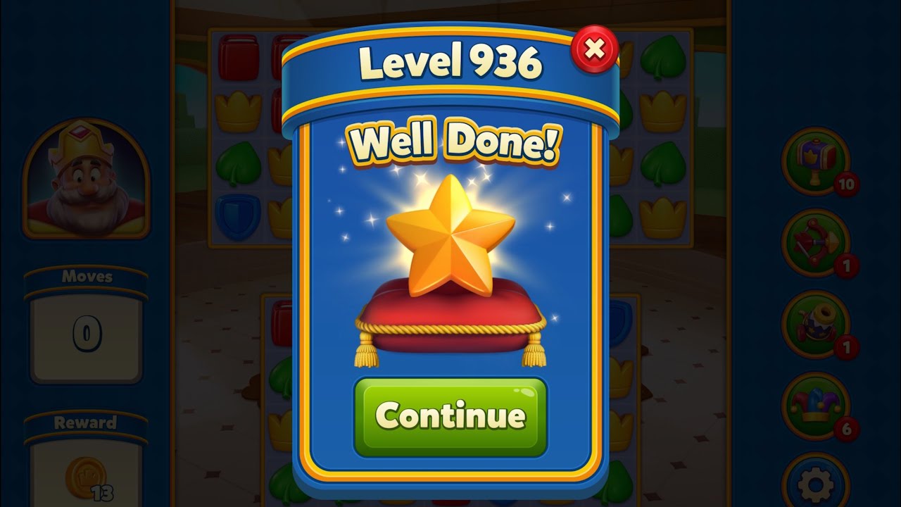 Royal Match - King Robert - Level 936 (last move clearance)