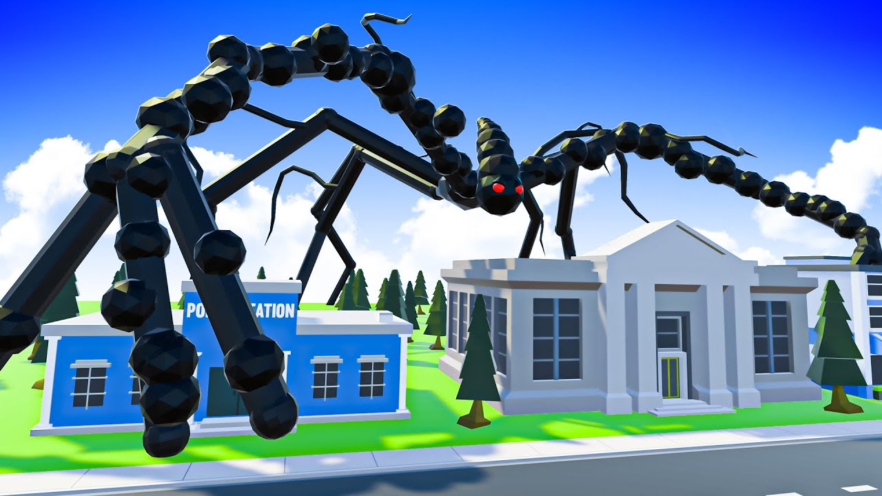 GIANT SPIDER Monster is the Mind Flayer Destroying Tiny Town