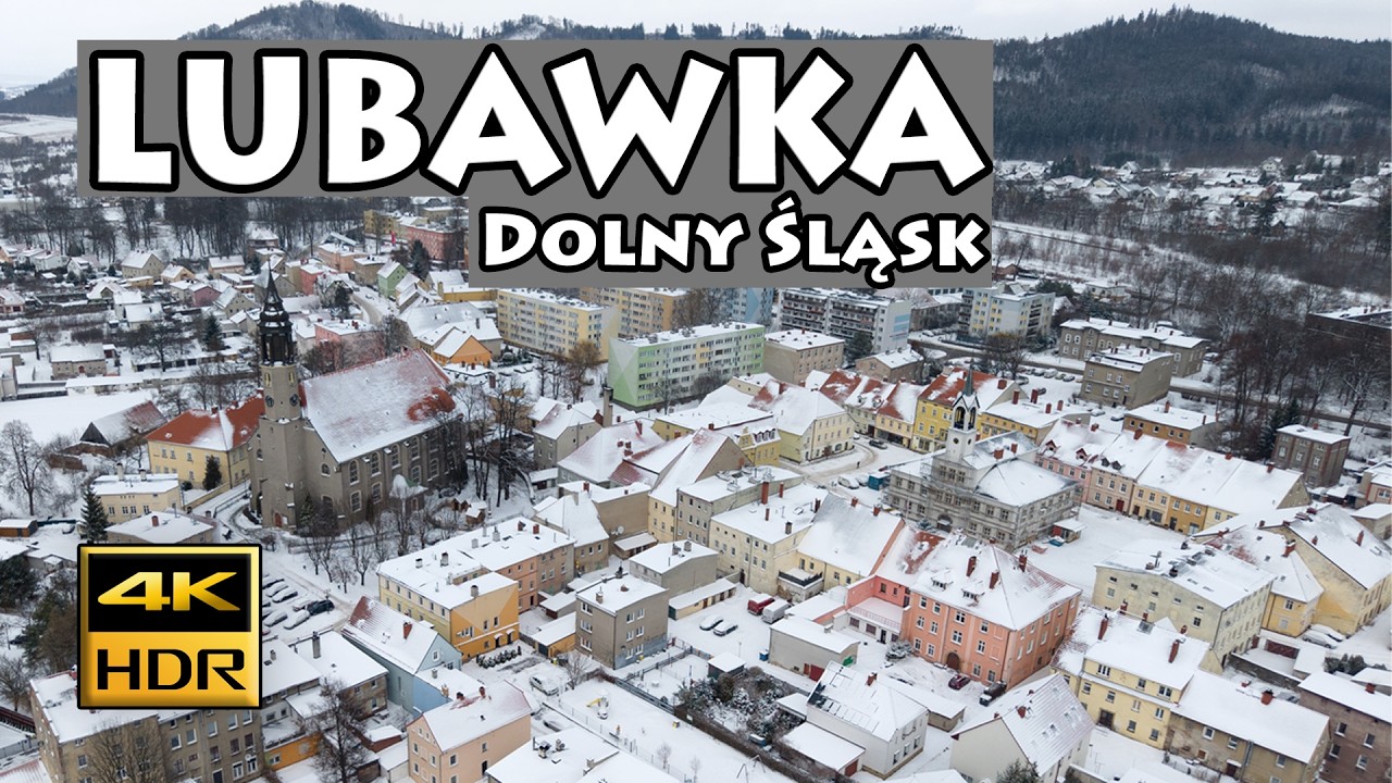 LUBAWKA Z DRONA- ZIMA | DOLNY ŚLĄSK  | 4K HDR