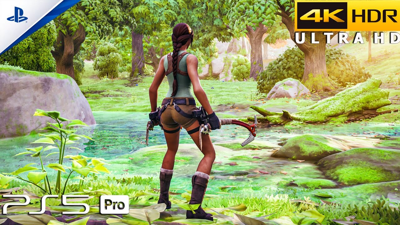 Fortnite (PS5 Pro) 4K 60FPS HDR Gameplay | Lara Croft (Tomb Raider)
