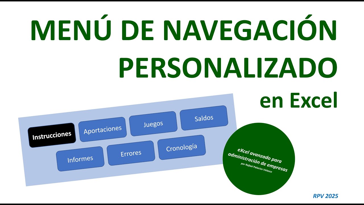 C&oacute;mo hacer un men&uacute; de navegaci&oacute;n en Excel