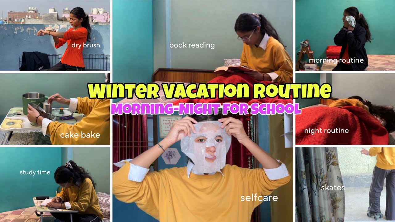 Winter MORNING-NIGHT Vacation Routine For School😍🌨️🎒