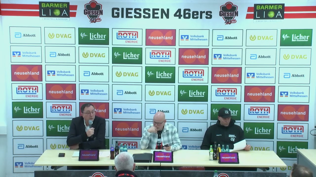 46ers-TV: Pressekonferenz GIESSEN 46ers - Tigers Tübingen