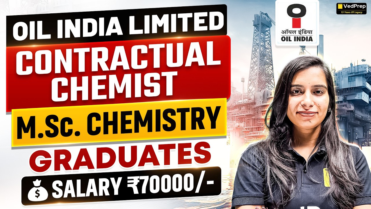 🔥 Oil India Limited Recruitment 2026 | Contractual Chemist | M.Sc Chemistry Jobs | ₹70,000 Salary
