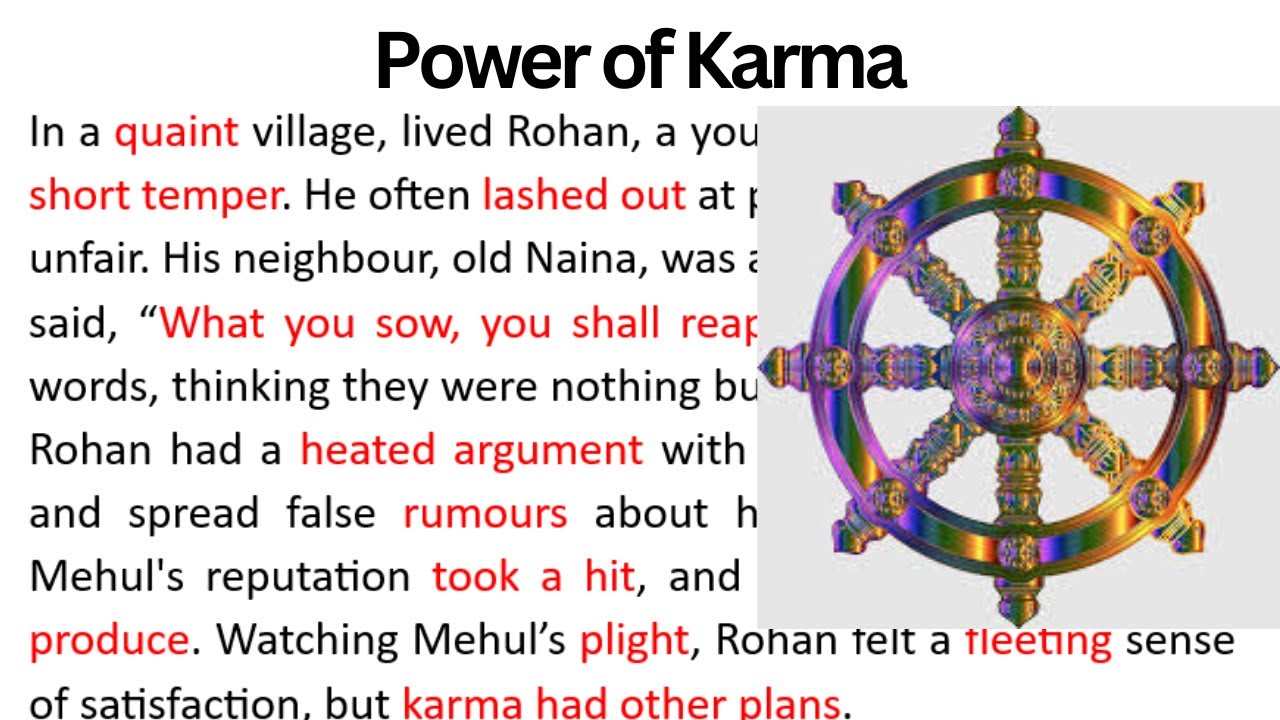 Power of Karma- Story | Paragraph Reading | Motivational | Passage Reading | English Story