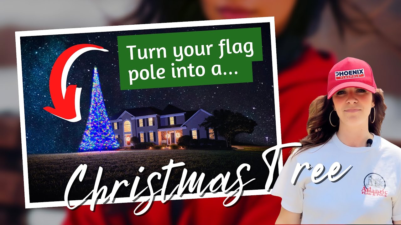 ✨Transform Your Flag Pole into a Sparkling LED Flagpole Christmas Tree & Easy DIY Installation!✨