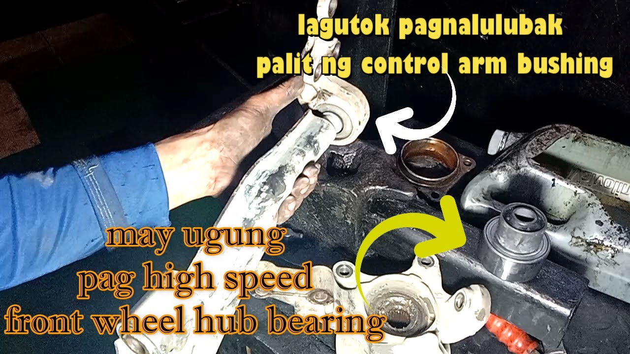 Nissan Sentra Replace control arm bushing and front wheel hub bearing.@jovit's fadero