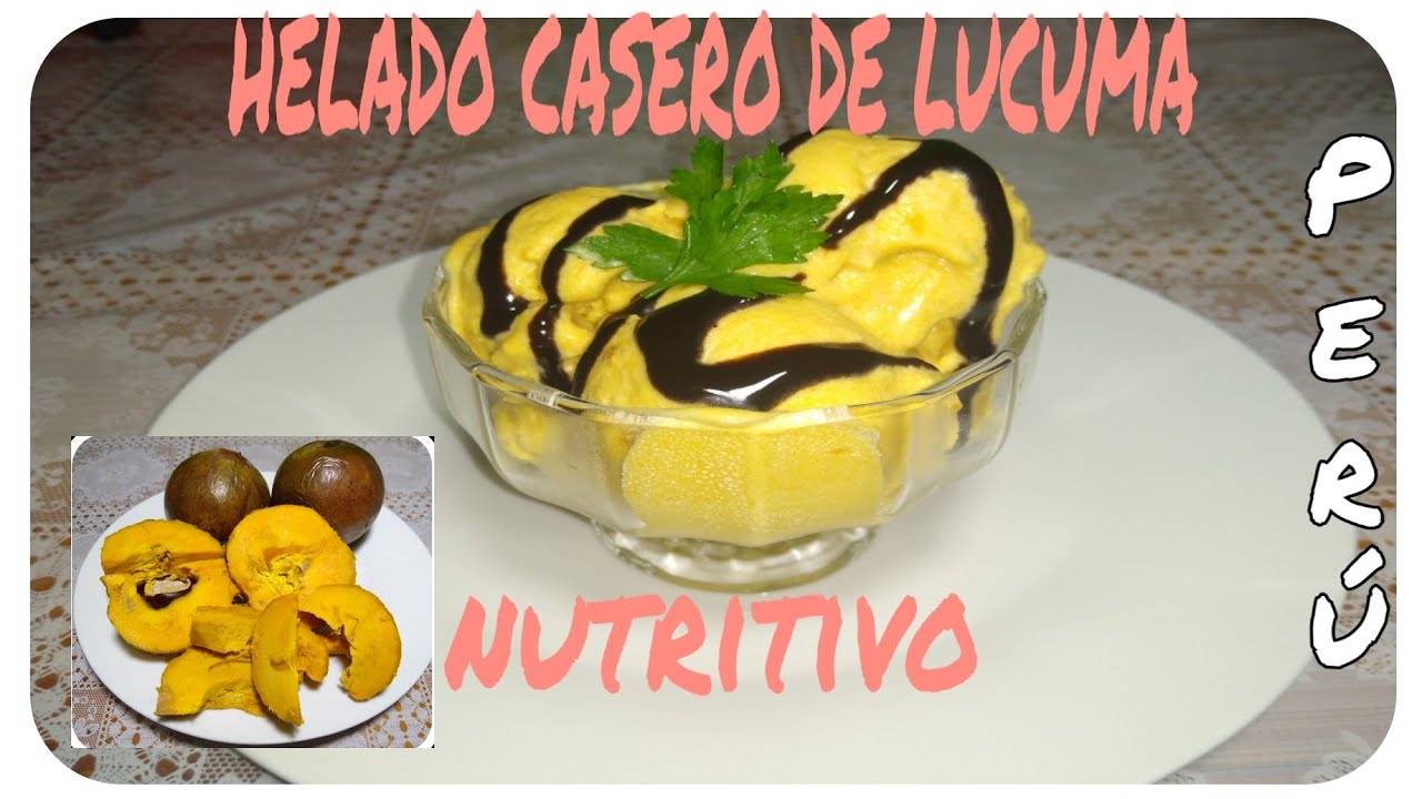 Helado casero de lúcuma peruana/artesanal/4 ingredientes/facil