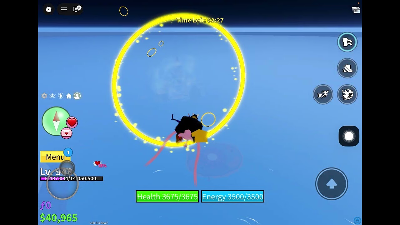 Playing bloxfruit