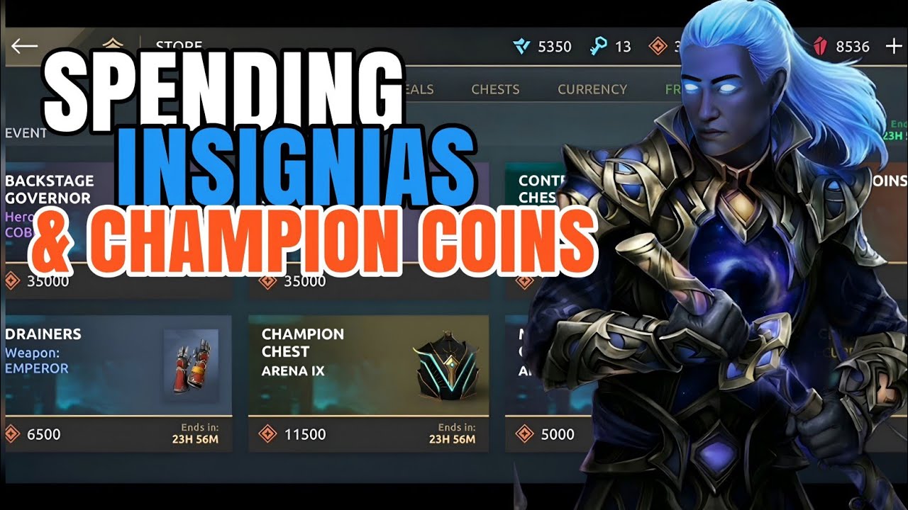 50K Plus CHAMPION COINS & Insignias Spending 😱| Shadow Fight 4 Arena