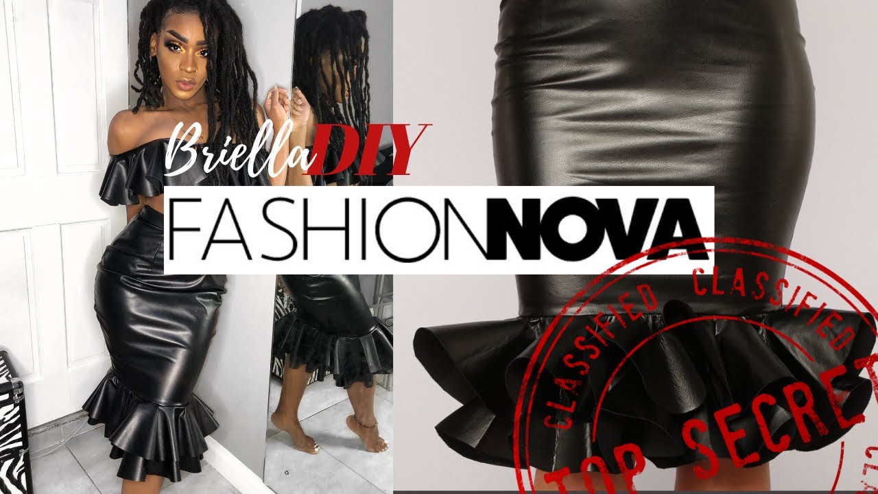 How To Make A FAUX LEATHER SKIRT | FASHION NOVA DIY | Designisme Daily
