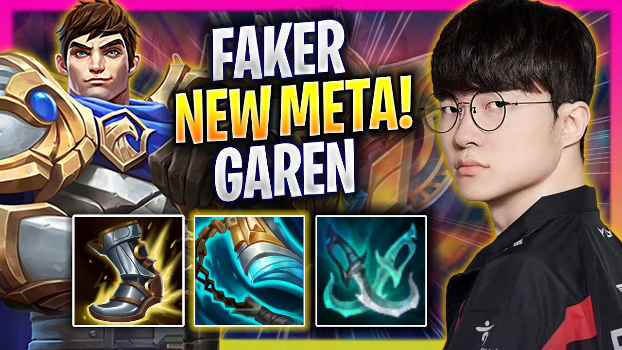 FAKER CRAZY NEW META GAREN MID! - T1 Faker Plays Garen MID vs Nasus! | Season 2024