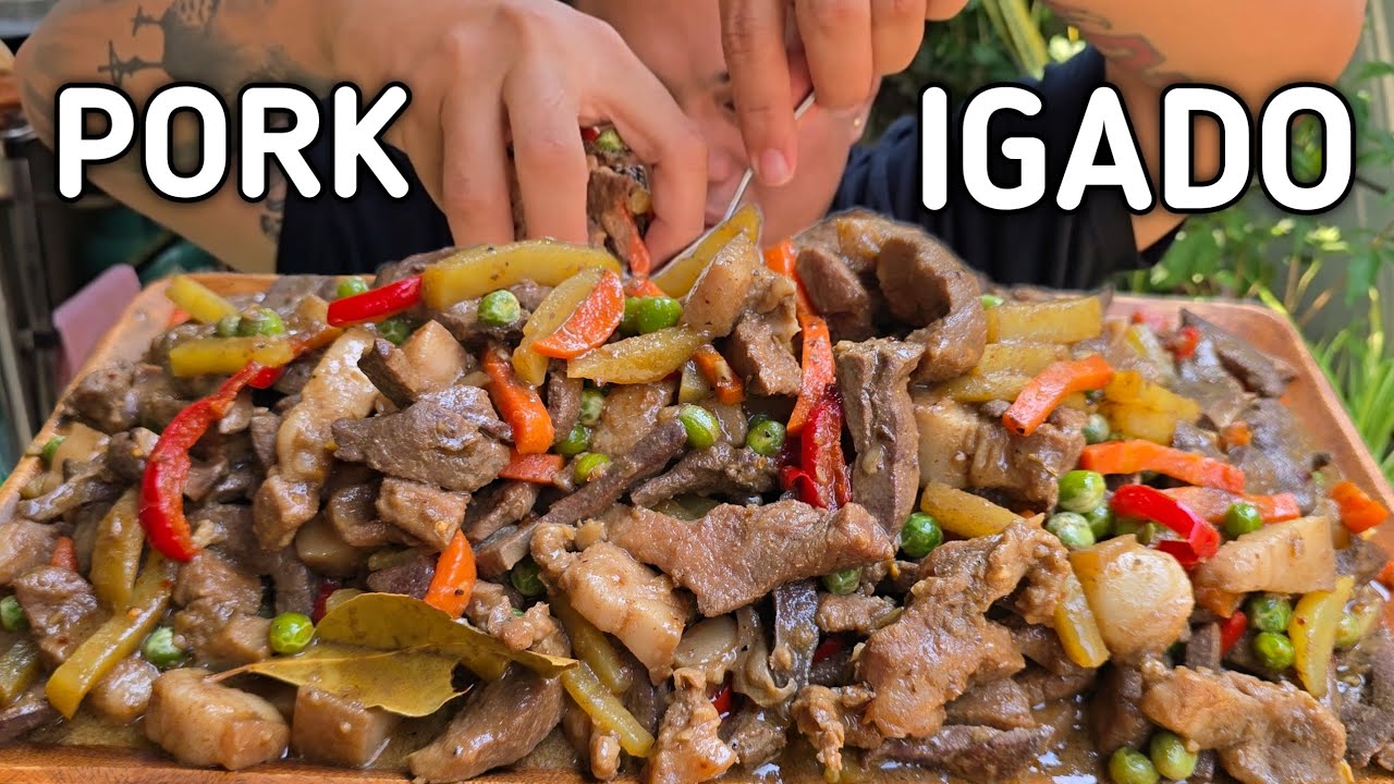 PORK IGADO | OUTDOOR COOKING | MUKBANG PHILIPPINES