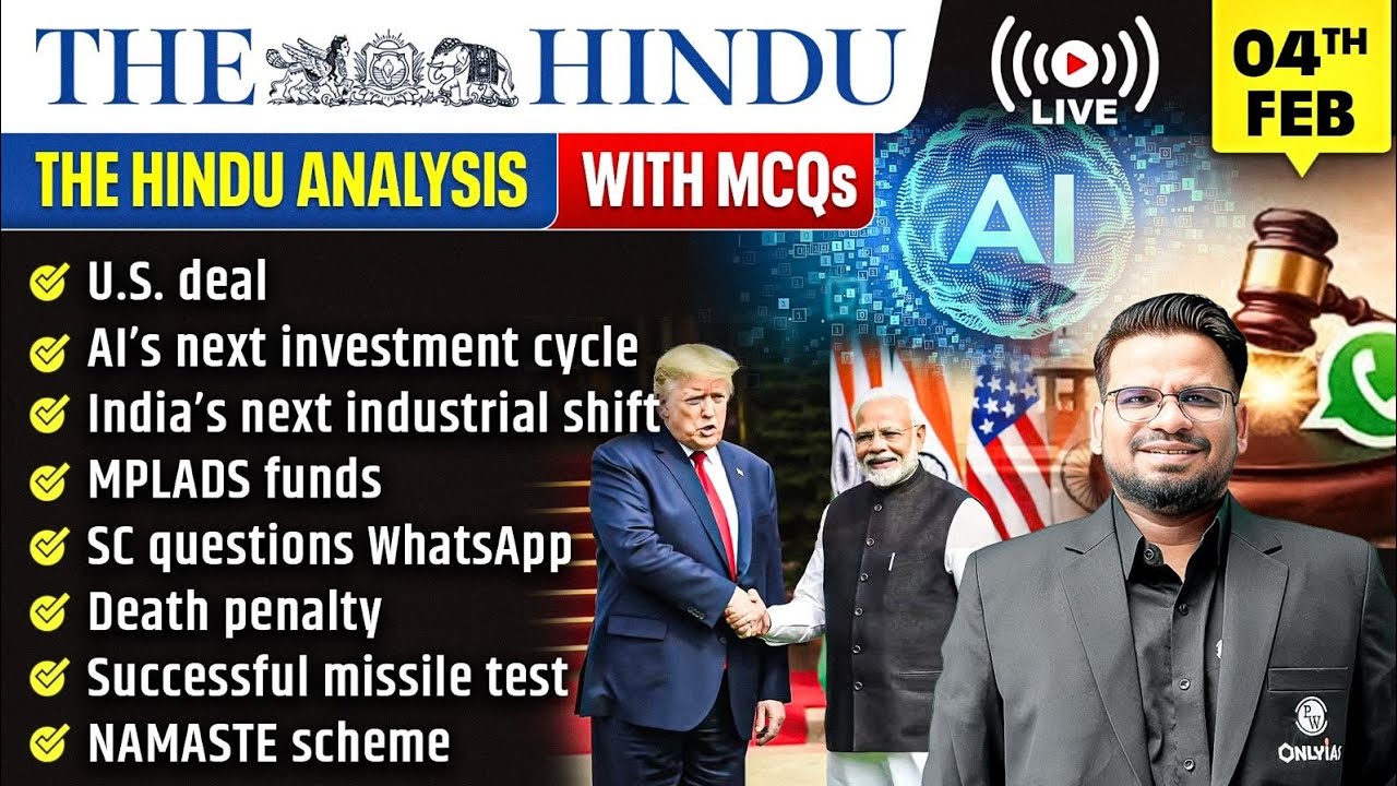 The Hindu Analysis | 4th February 2026 | The Hindu Newspaper  - Practice Questions | Prashant Sir