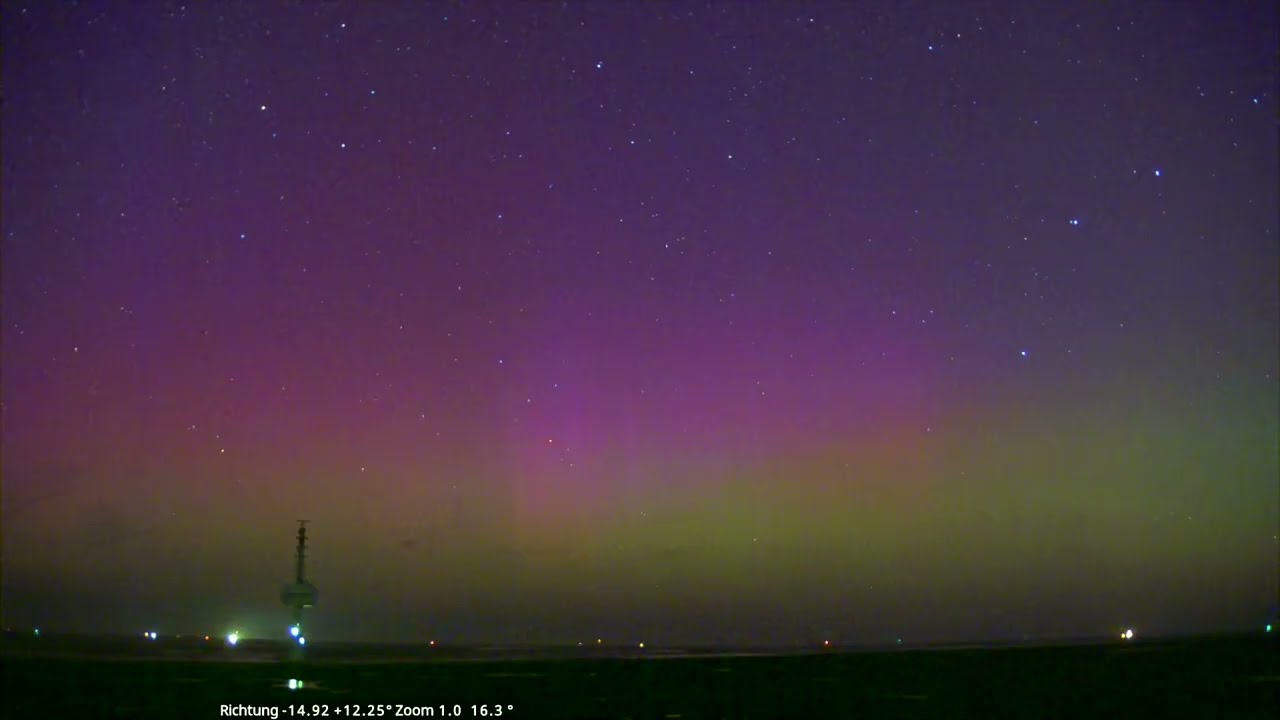 Polarlichter über Neuwerk – Nordlichter LIVE vom Wattenmeer