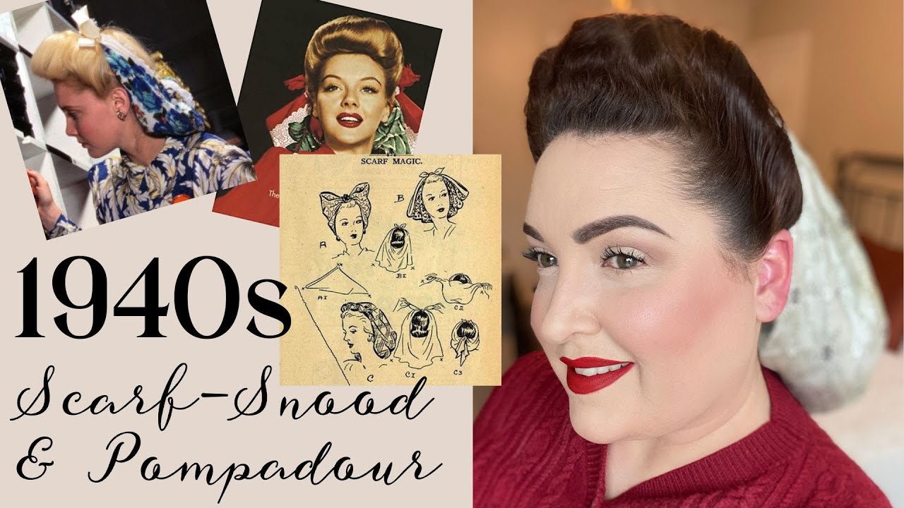 1940s Hair Scarf Tutorial //  Creating a Snood with a Scarf