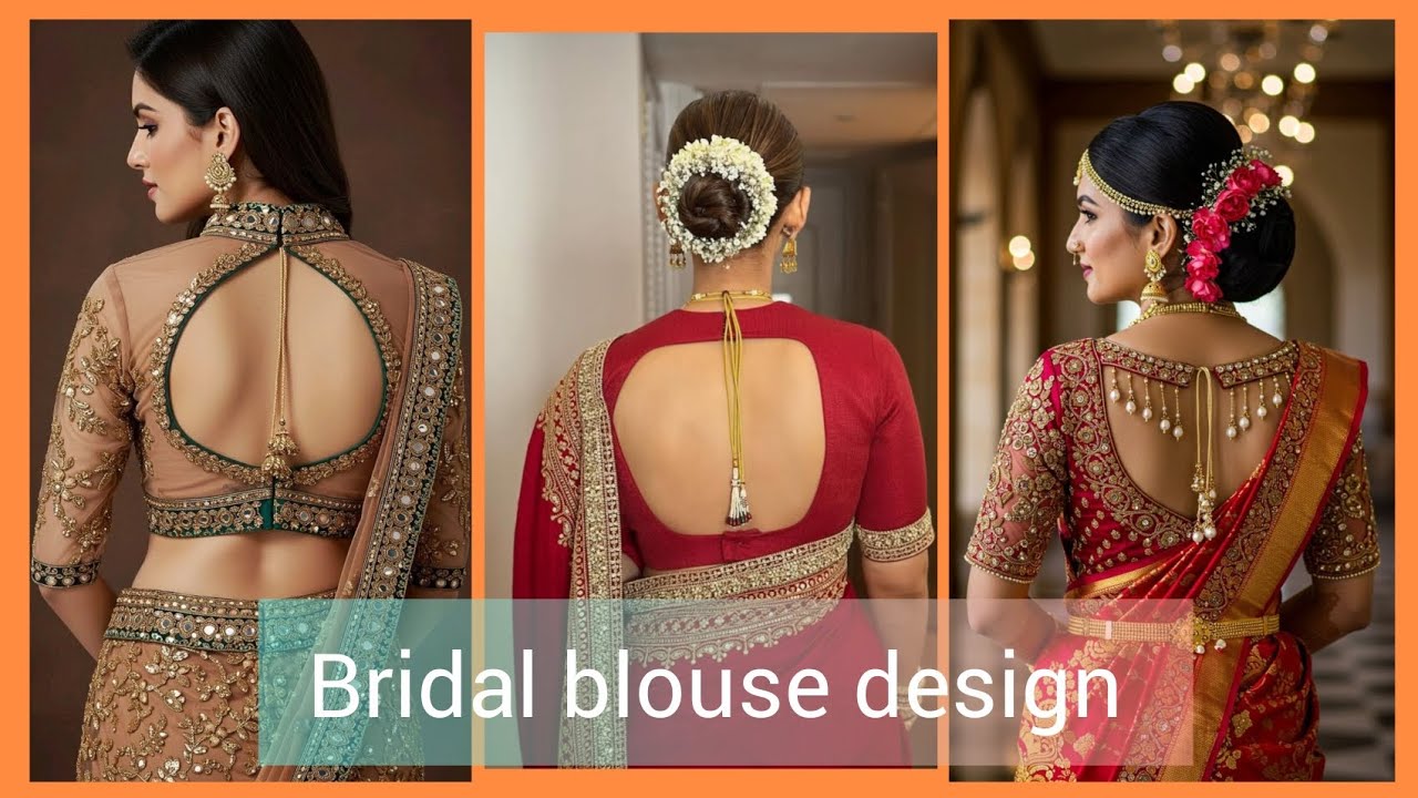 Latest bridal blouse design/💞💞 new blouse design and makeup look#video#bridal #viralvideo#shortvideo