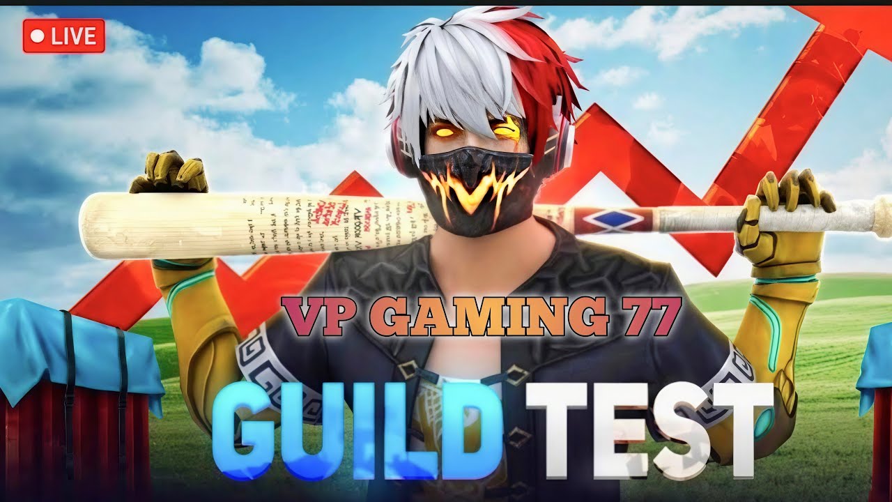 Guild Test For Subscribers Free Fire Max India Live With VP GAMING 77 - Garena Free Fire Max