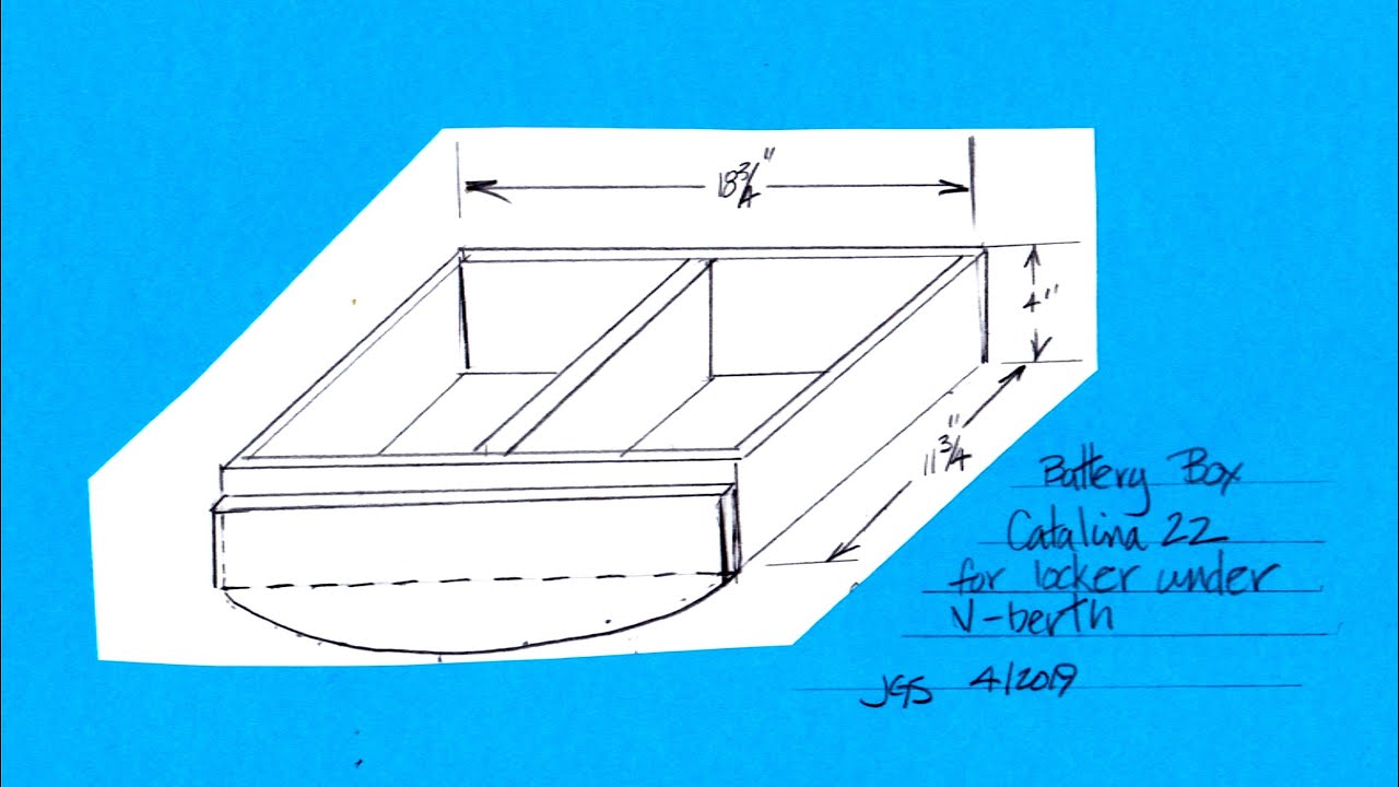 Build a Better Battery Box  -- Catalina 22 -- Jim's Little Boat get the weight forward