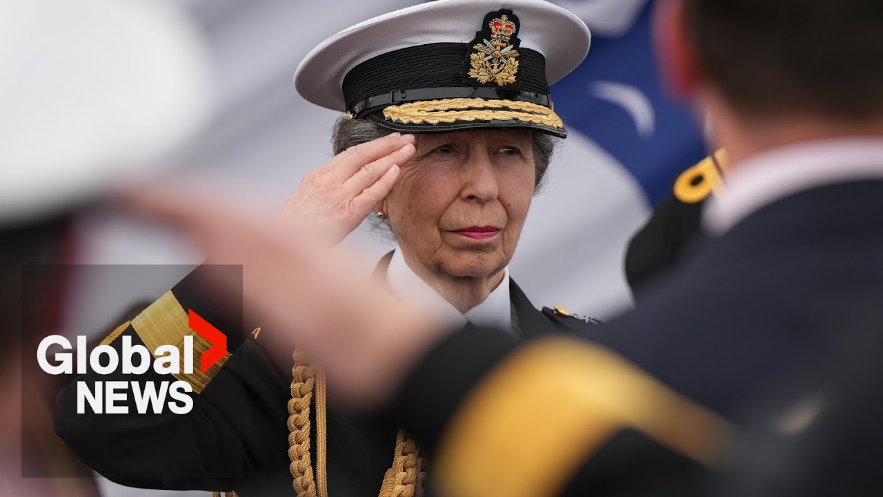 Princess Anne christens Canadian navy vessel as part of BC tour