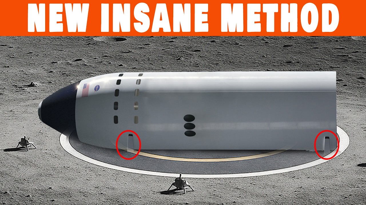 Elon Musk's HORIZONTAL Starship Moon Landing Method Without Legs Shocked NASA!